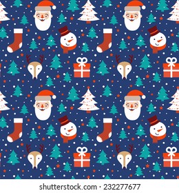 Seamless Christmas and New Year pattern.
