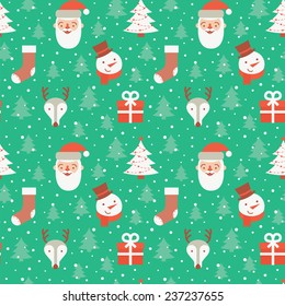 Seamless Christmas and New Year pattern.