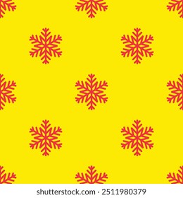 Seamless Christmas or New Year pattern with snowflakes. Winter holiday fabric design and packaging.
