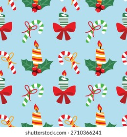 Nahtloses Weihnachts- und Neujahrsmuster für Dekoration	