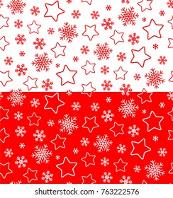 seamless christmas and new year pattern in a minimalistic style. Suitable for wrapping paper, greeting cards etc.