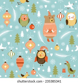 seamless Christmas and New Year's background
