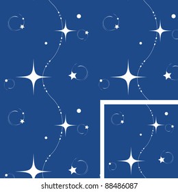Seamless Christmas night background. Vector illustration.