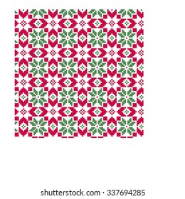 seamless Christmas nordic pattern on white