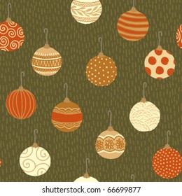 Seamless Christmas ornament background
