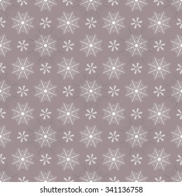Seamless christmas pastel pattern with white snowflakes, vector eps10