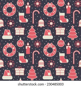 Seamless Christmas pattern.