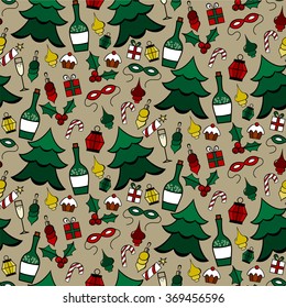 Seamless christmas pattern. 