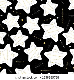 seamless christmas pattern background with gold and silver ornament