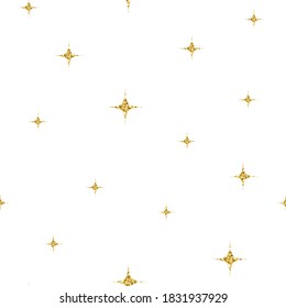 seamless christmas pattern background with golden glitter light