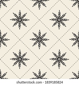 fondo de patrón de navidad sin fisuras con estrella abstracta monocroma