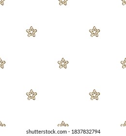 seamless christmas pattern background with simple golden star