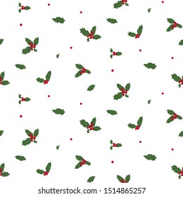 Seamless christmas pattern. Background in small flowers for textiles, fabrics, cotton fabric, covers, wallpaper, print, gift wrapping, postcard, scrapbooking.