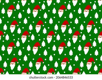Patrón de Navidad sin problemas para fondo, tela, decoración, envoltura de papel.ilustración vectorial.plantilla de diseño vectorial.