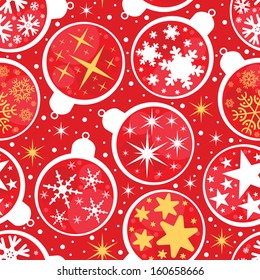 seamless Christmas pattern with Christmas balls
