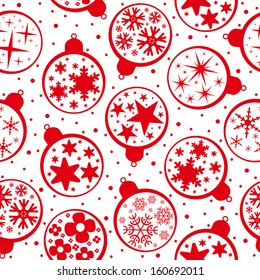 seamless Christmas pattern with Christmas balls