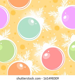 seamless Christmas pattern with Christmas balls