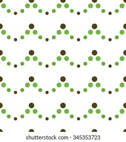 Seamless Christmas Pattern. Seamless beads pattern. Abstract Vector Background. Garlands in Christmas colors. New year background. Geometric colorful Pattern. Circle pattern. Vector Regular Texture.