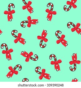 Seamless Christmas pattern candy cane