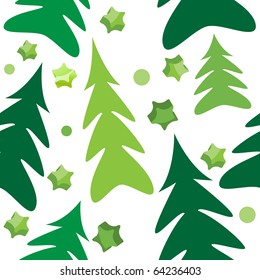 Seamless christmas pattern with christmas-trees