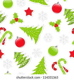 Nahtlose Weihnachtsmuster, verwendete Beschneidungsmaske