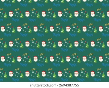 Padrão de Natal perfeito com elementos festivos bonitos.