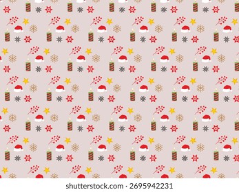 Padrão de Natal perfeito com elementos festivos bonitos.