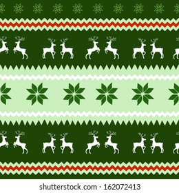 seamless Christmas pattern with deers