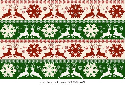 Seamless Christmas pattern with deers