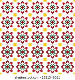 Seamless Christmas pattern design. Modern stylish pattern. Repeating geometric pattern from Christmas elements.