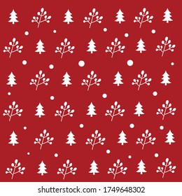seamless Christmas pattern Design With nice background. geometric red color pattern