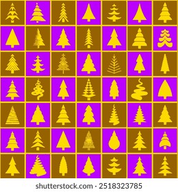 Seamless Christmas pattern in doodle style with winter snow santa Claus hat gifts snowman