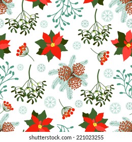 seamless Christmas pattern. EPS 10 vector illustration