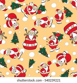 Seamless Christmas pattern. EPS 10 vector