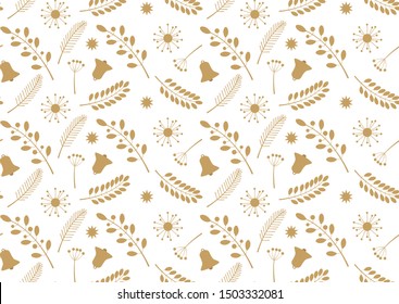 Seamless christmas pattern with fir branches. Gift wrapping paper Vector illustration.