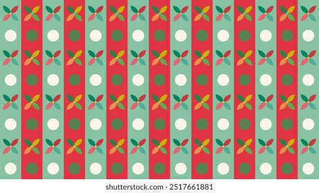 seamless christmas pattern, with geometric ornament, vector illustration