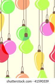 Seamless christmas pattern with glass balls