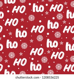seamless christmas pattern with happy holidays phase text design vintage