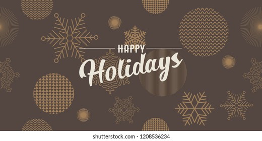 seamless christmas pattern with happy holidays phase text design vintage