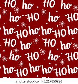 Seamless Christmas Pattern. Hohoho Pattern, Santa Claus Laugh.