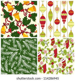 Seamless Christmas pattern. New year backgrounds
