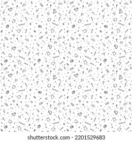 Seamless christmas pattern. New year background. Doodle illustration with christmas and new year icons