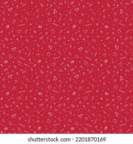 Seamless christmas pattern. New year background. Doodle illustration with christmas and new year icons