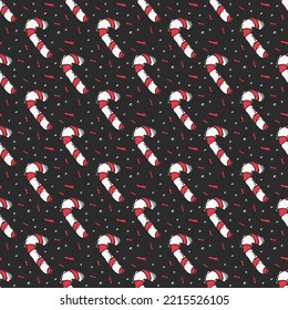 Seamless christmas pattern. New year background. Doodle illustration with christmas and new year icons