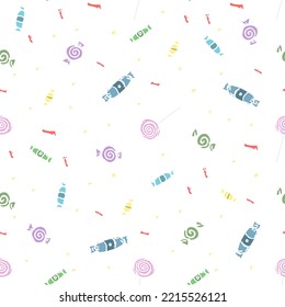 Seamless christmas pattern. New year background. Doodle illustration with christmas and new year icons