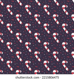Seamless christmas pattern. New year background. Doodle illustration with christmas and new year icons