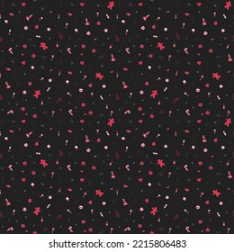 Seamless christmas pattern. New year background. Doodle illustration with christmas and new year icons