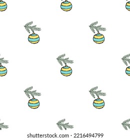 Patrón de navidad sin foco. Antecedentes de Año Nuevo. Ilustración de dibujos con navidad e iconos de año nuevo