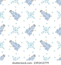 Seamless christmas pattern. New year background. Doodle illustration with christmas icons