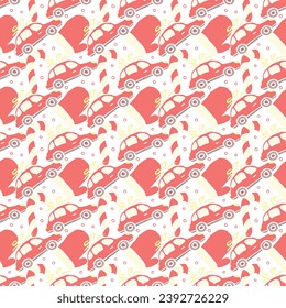 Seamless christmas pattern. New year background. Doodle illustration with christmas icons